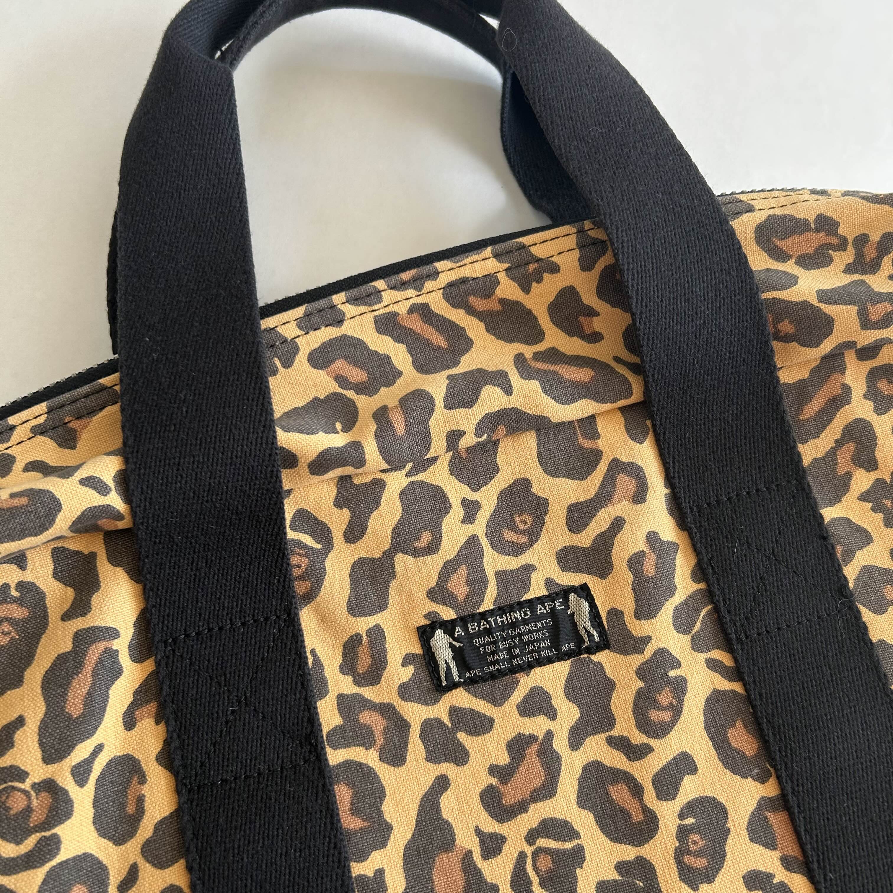 BAPE Leopard Camo Helmet Bag