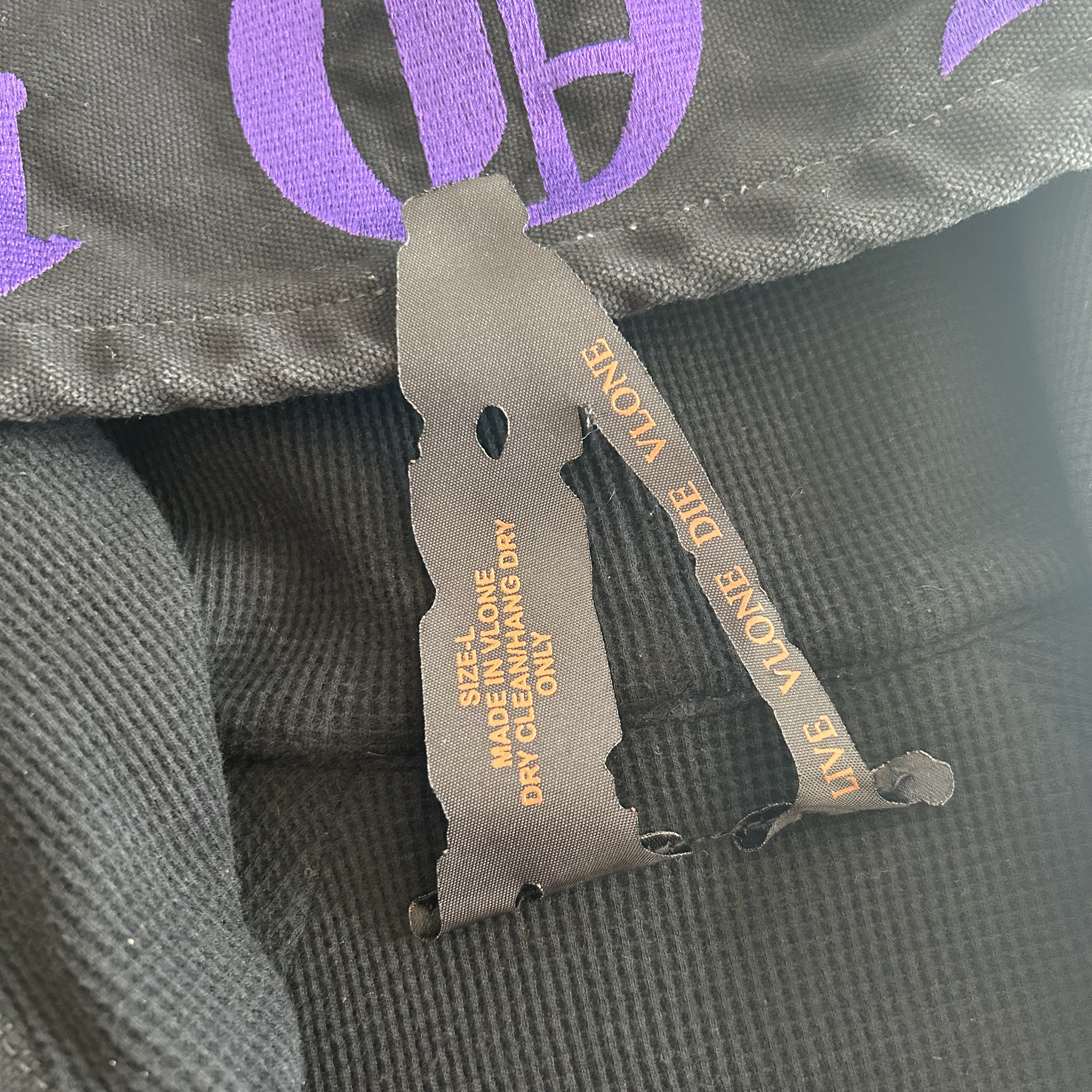 VLONE Canvas Jacket L Black/Purple SS18 Runway