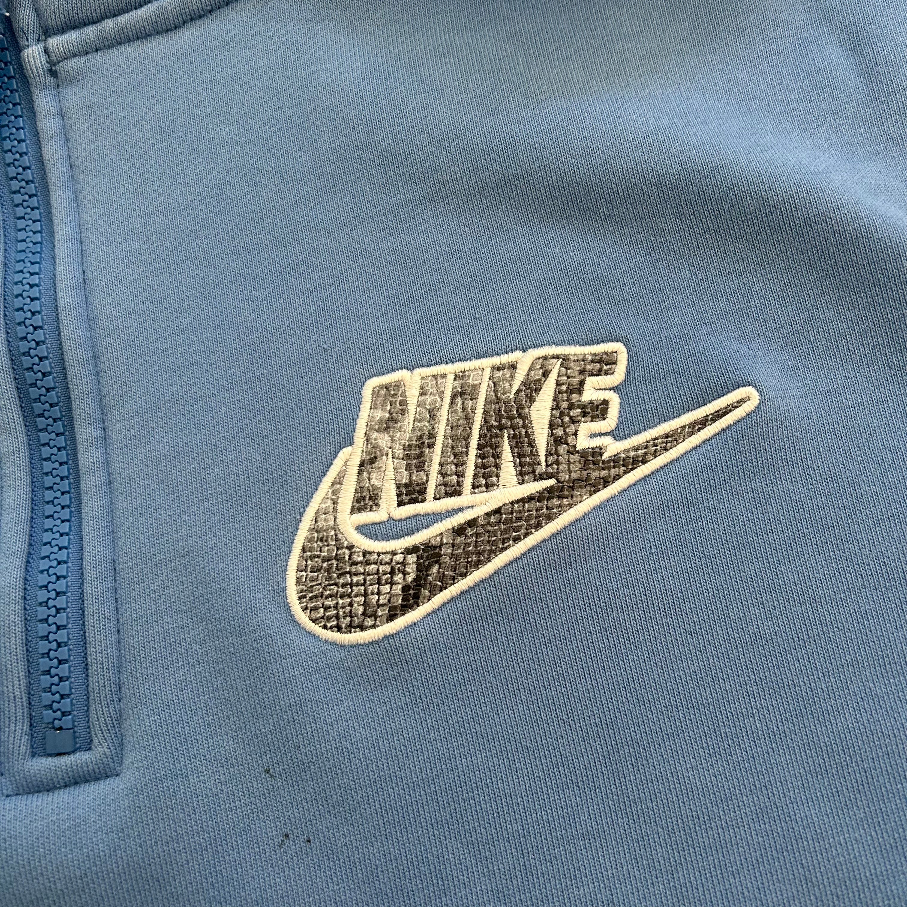 Supreme®/Nike® Half Zip Hooded Sweatshirt L Blue SS21