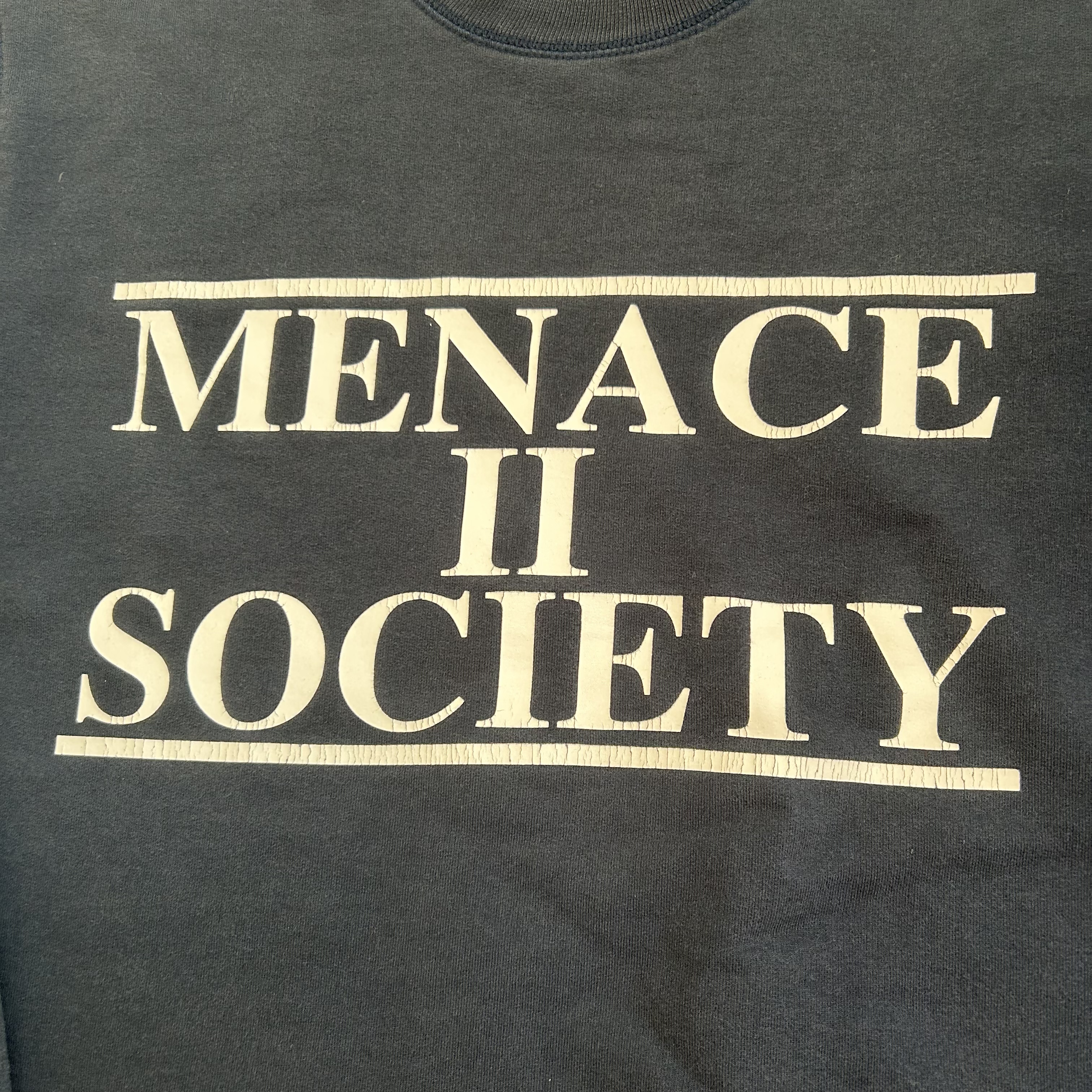 Supreme Menace II Society Crewneck L Navy SS14