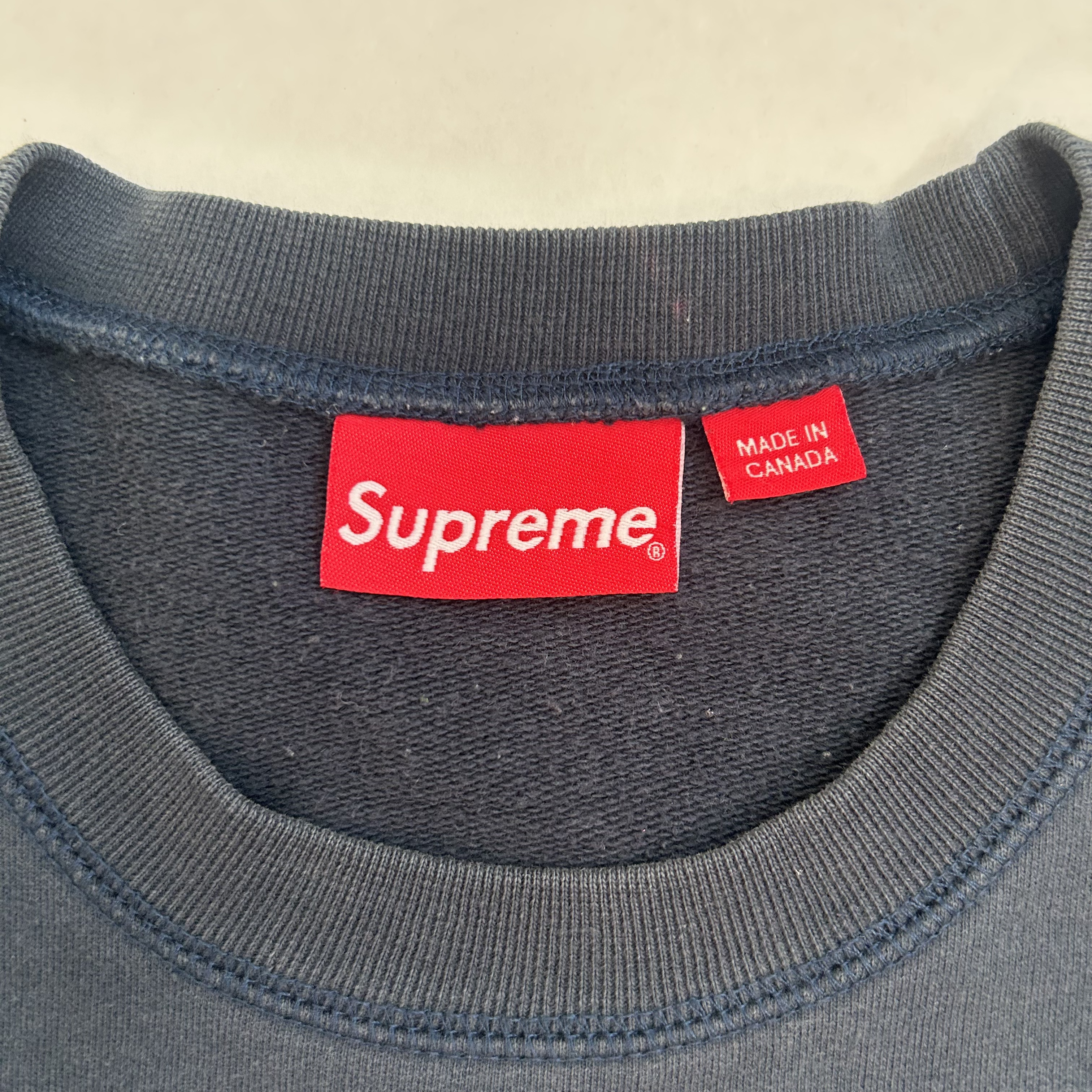 Supreme Menace II Society Crewneck L Navy SS14