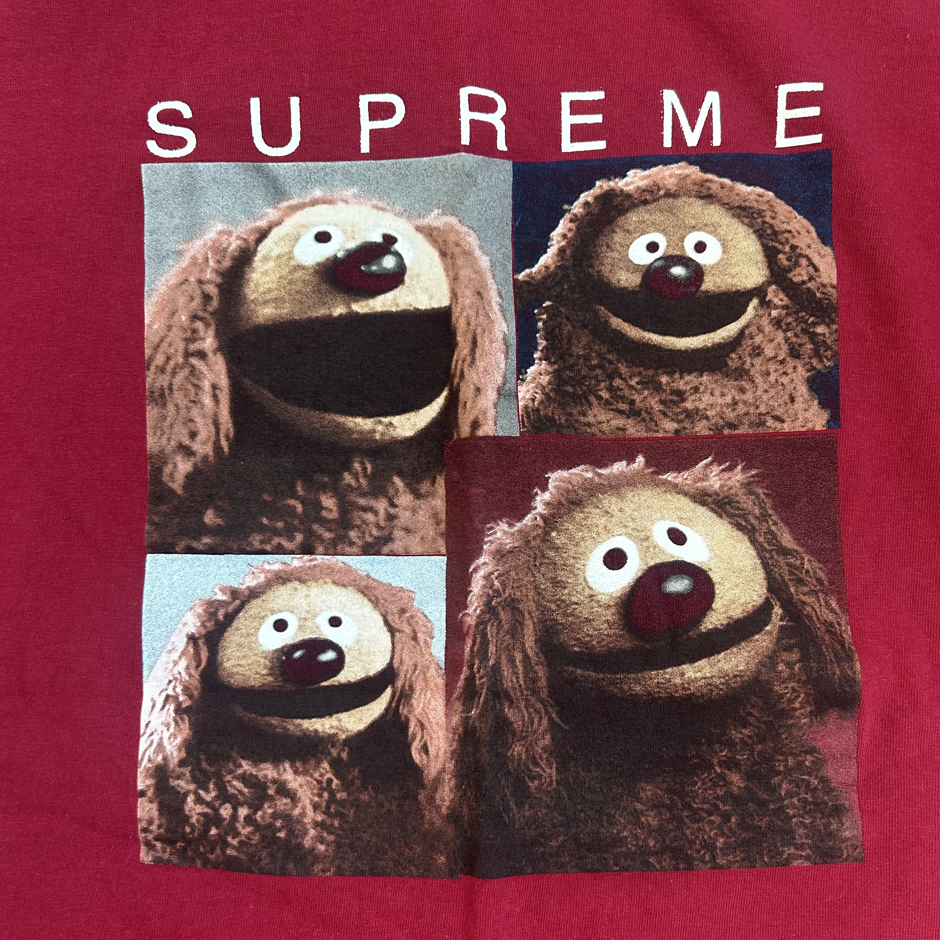 Supreme Rowlf Tee L Cardinal SS24