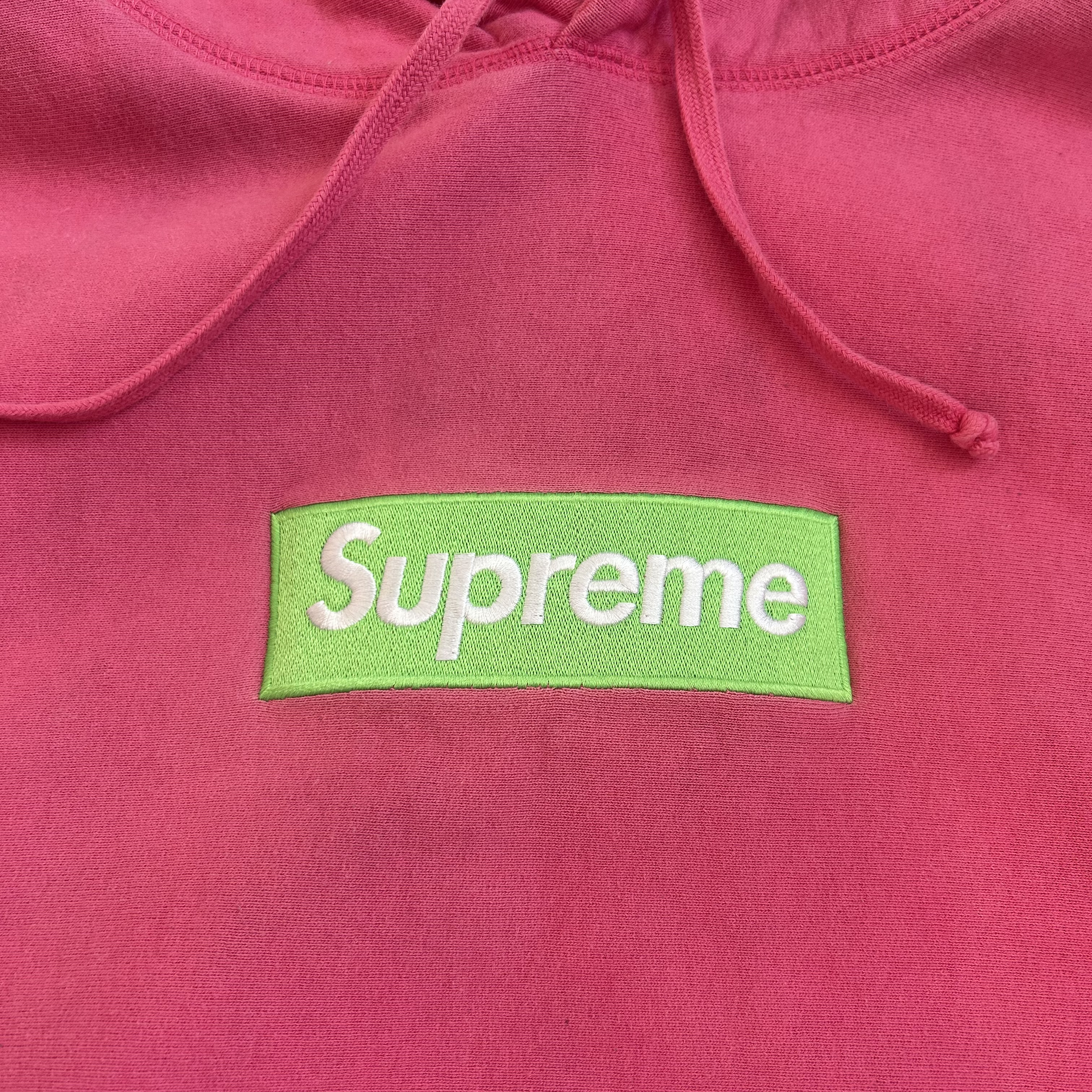 Supreme Box Logo Hooded Sweatshirt M Pink FW17