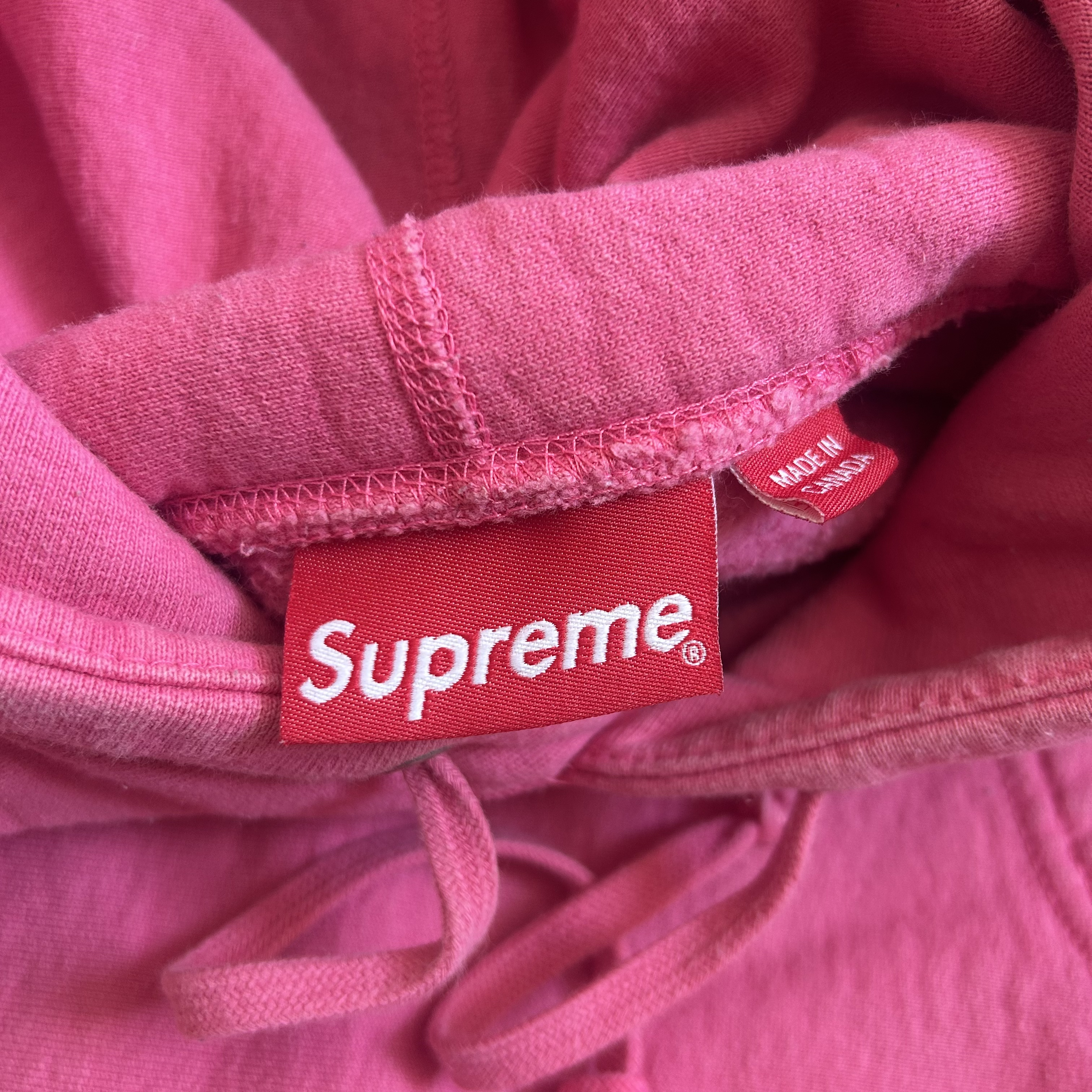 Supreme Box Logo Hooded Sweatshirt M Pink FW17