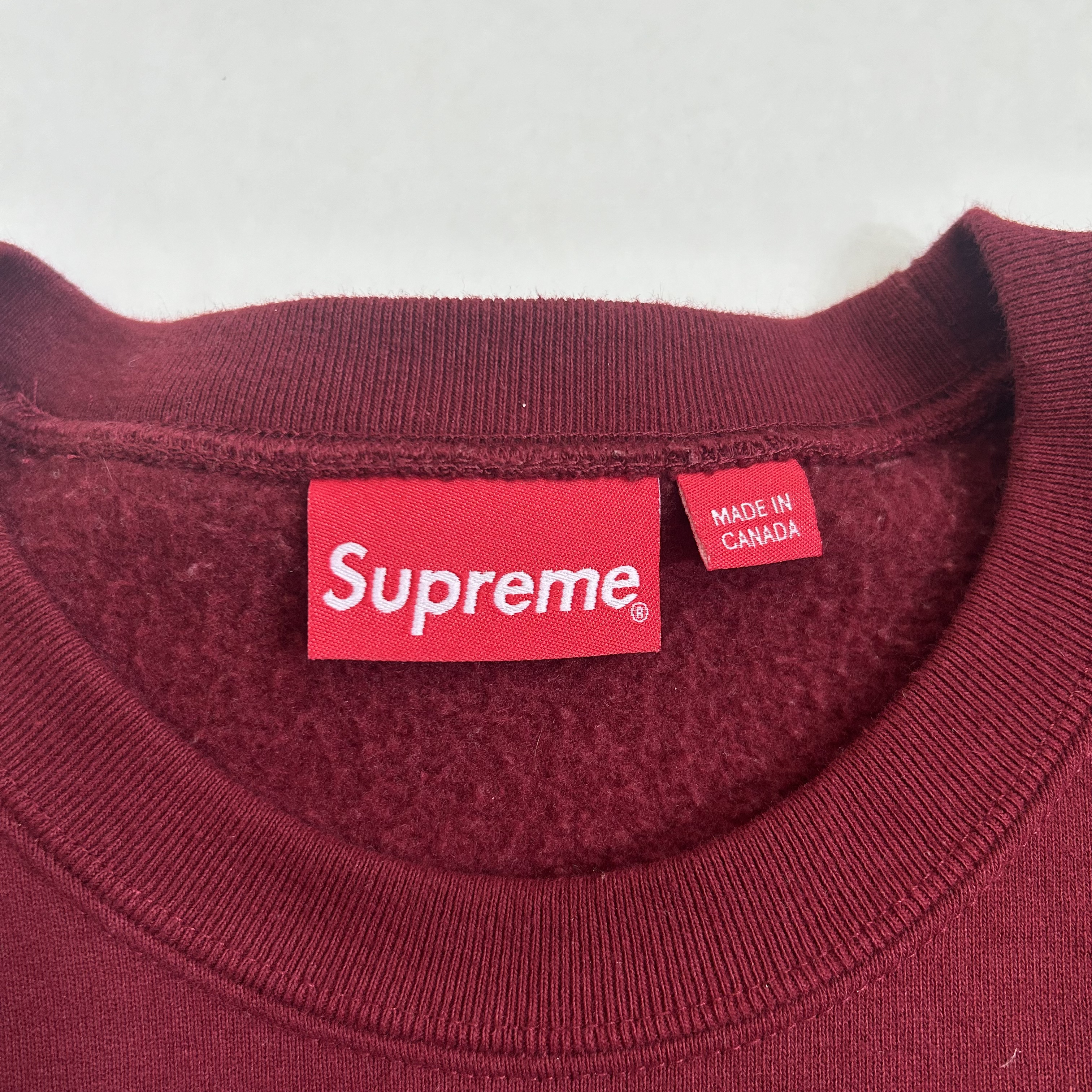 Supreme Box Logo Crewneck L Cardinal FW22