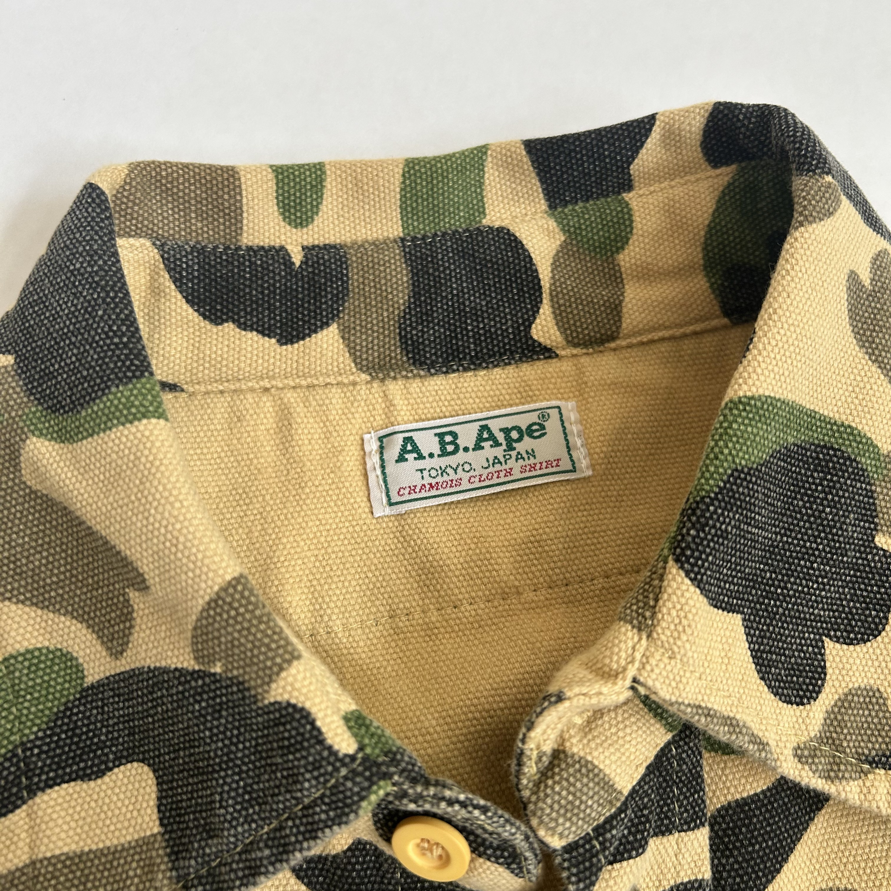 BAPE 'A.B Ape' Canvas Button Up L