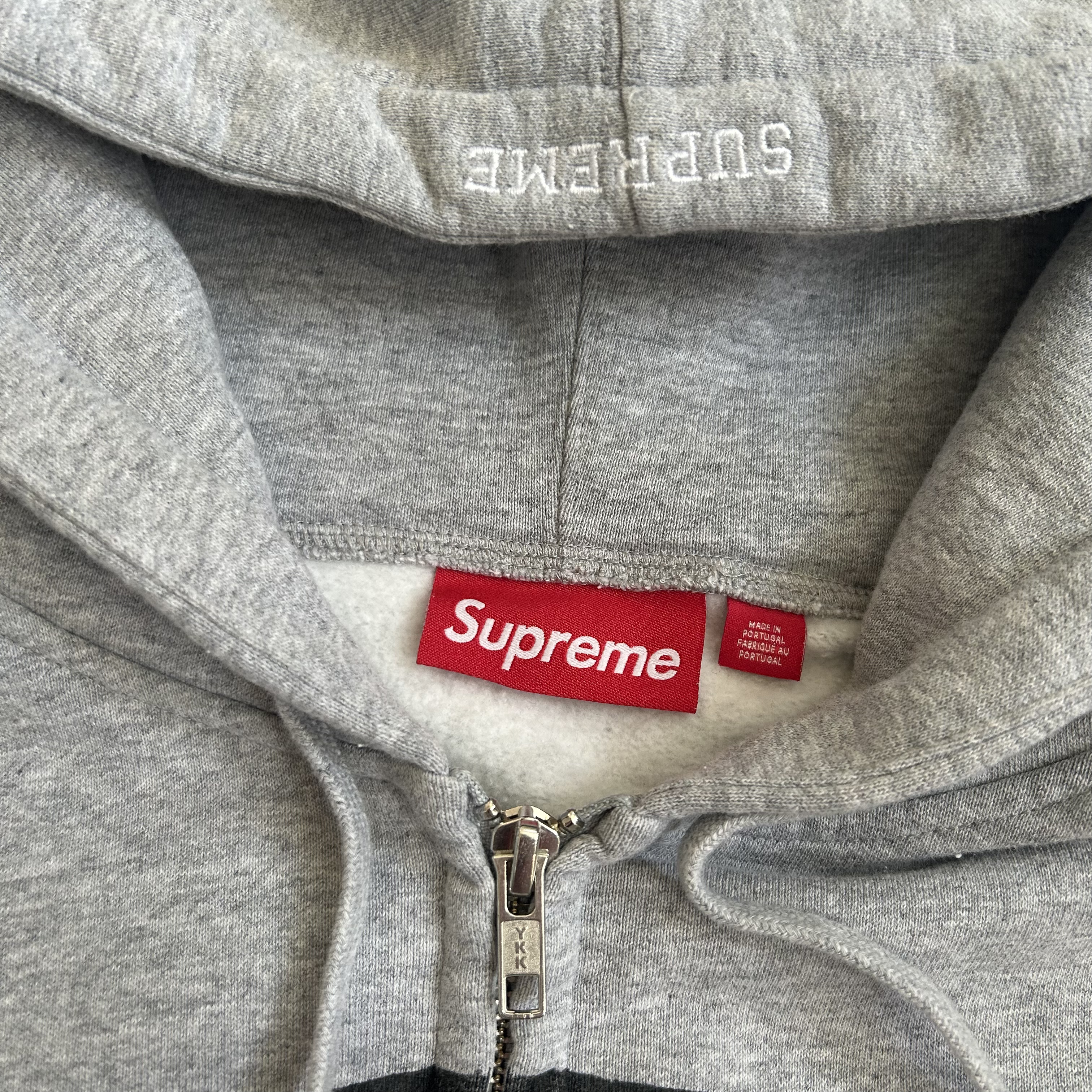Supreme Wings Zip Up Hooded Sweatshirt L Grey SS25
