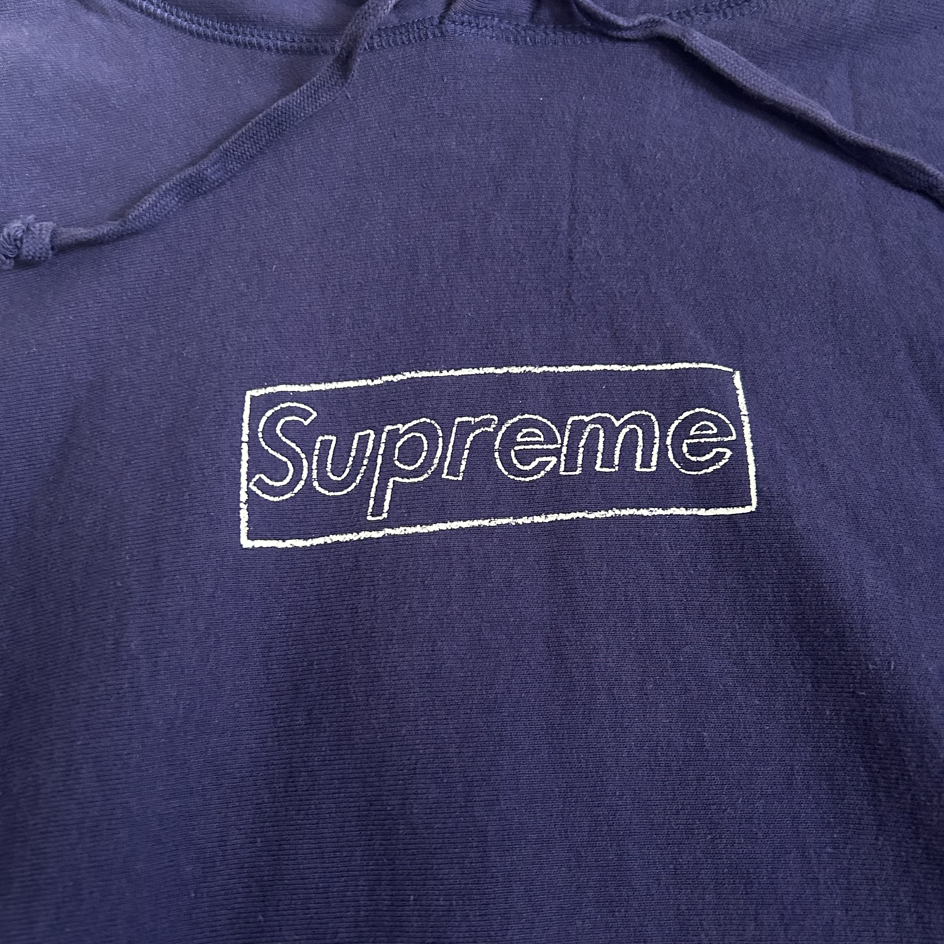 Supreme KAWS Chalk Logo Hooded Sweatshirt L Purple SS21
