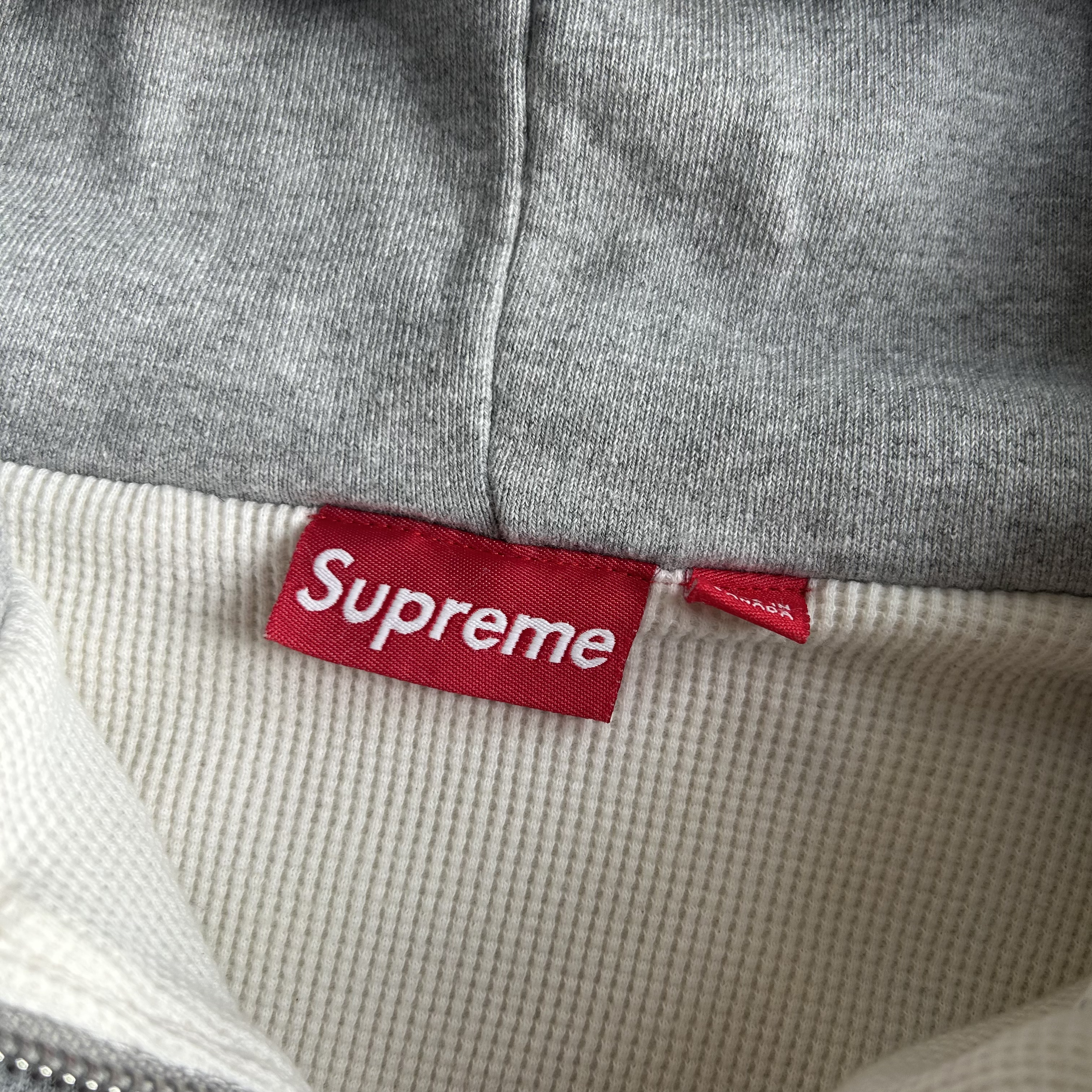 Supreme Thermal Lined Zip Up Hoodie L