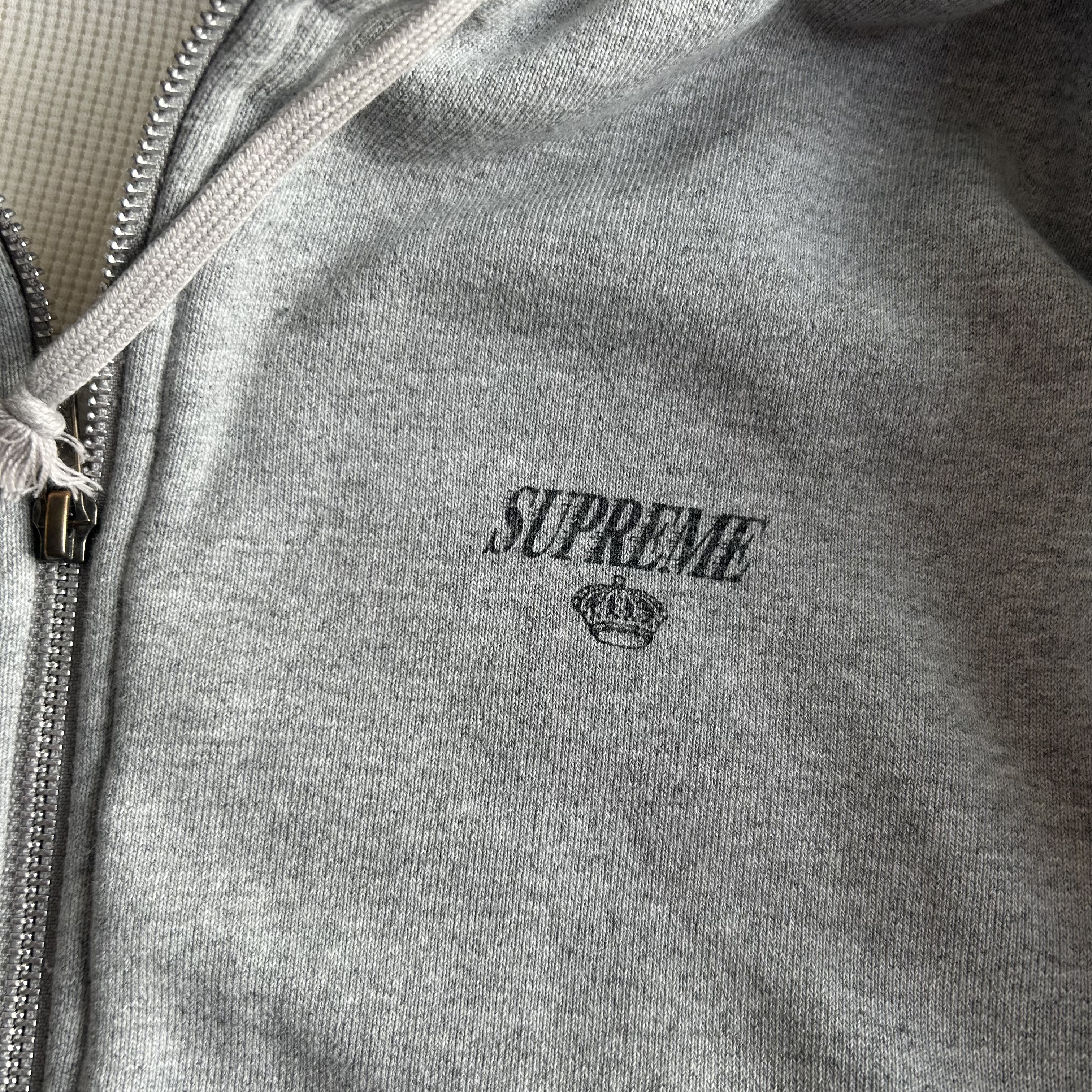 Supreme Thermal Lined Zip Up Hoodie L