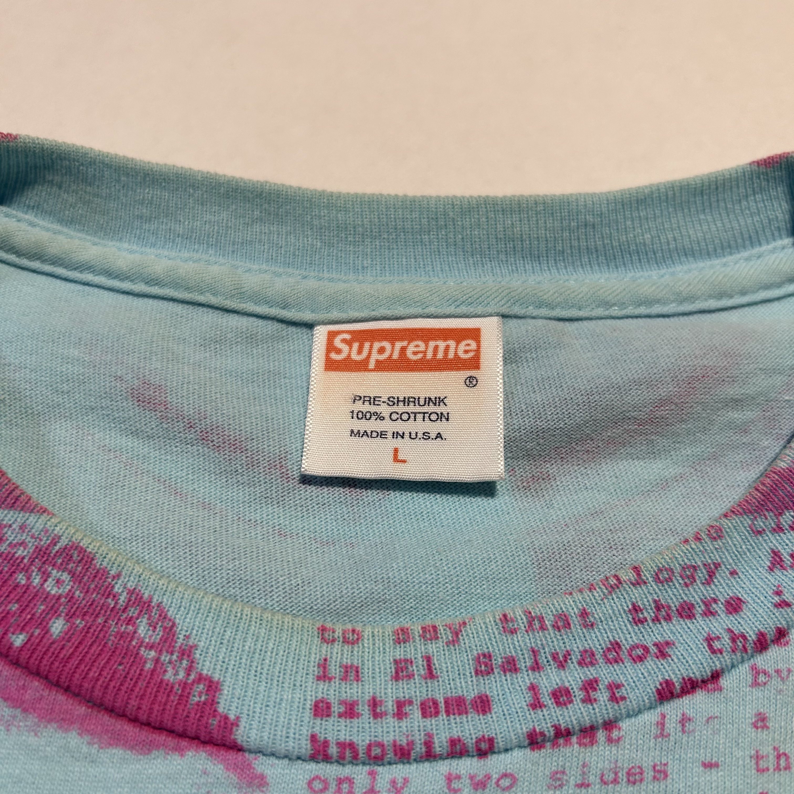Supreme Malcolm X Newspaper Phase 2 Tee L Blue SS07