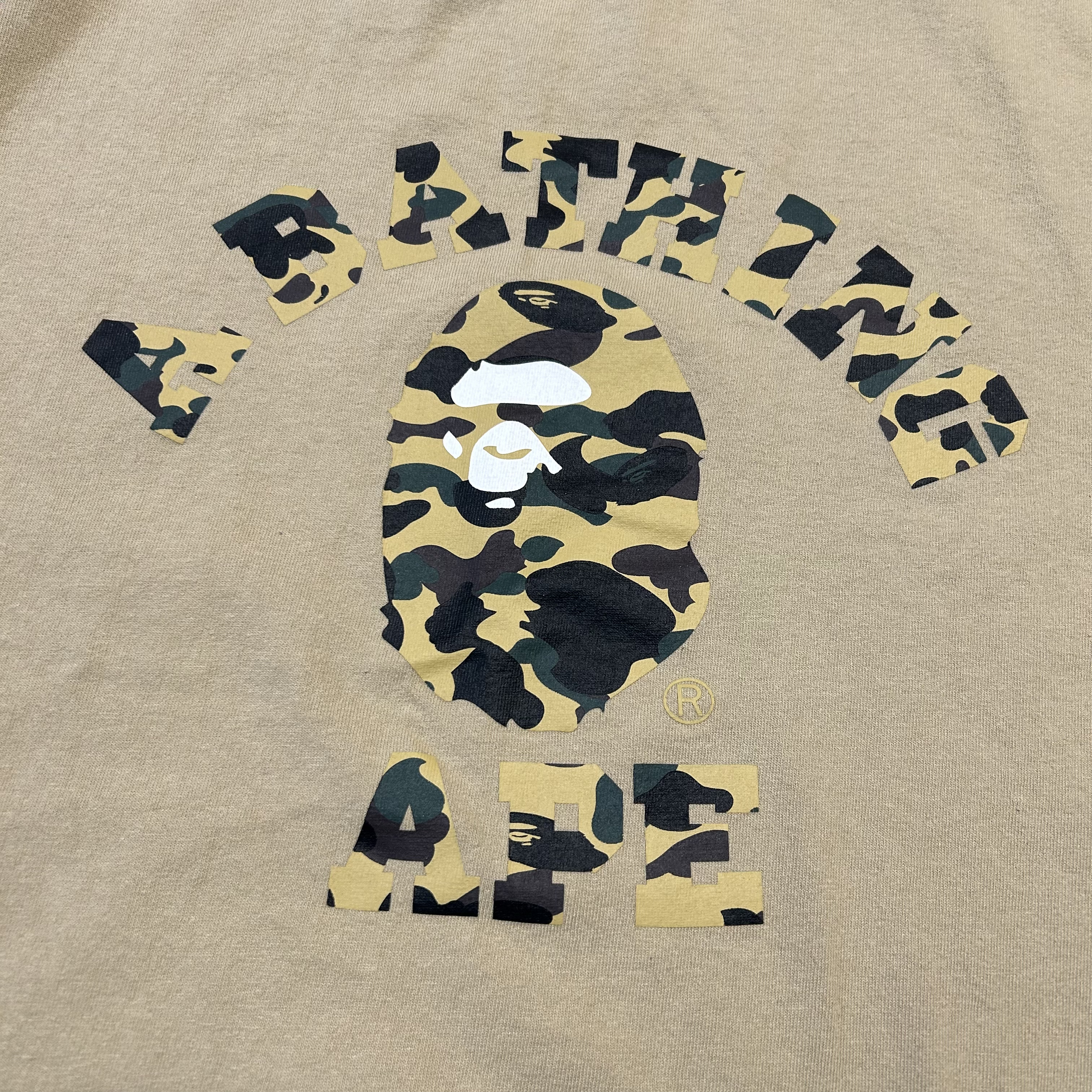 BAPE Color Camo College Tee XL Tan