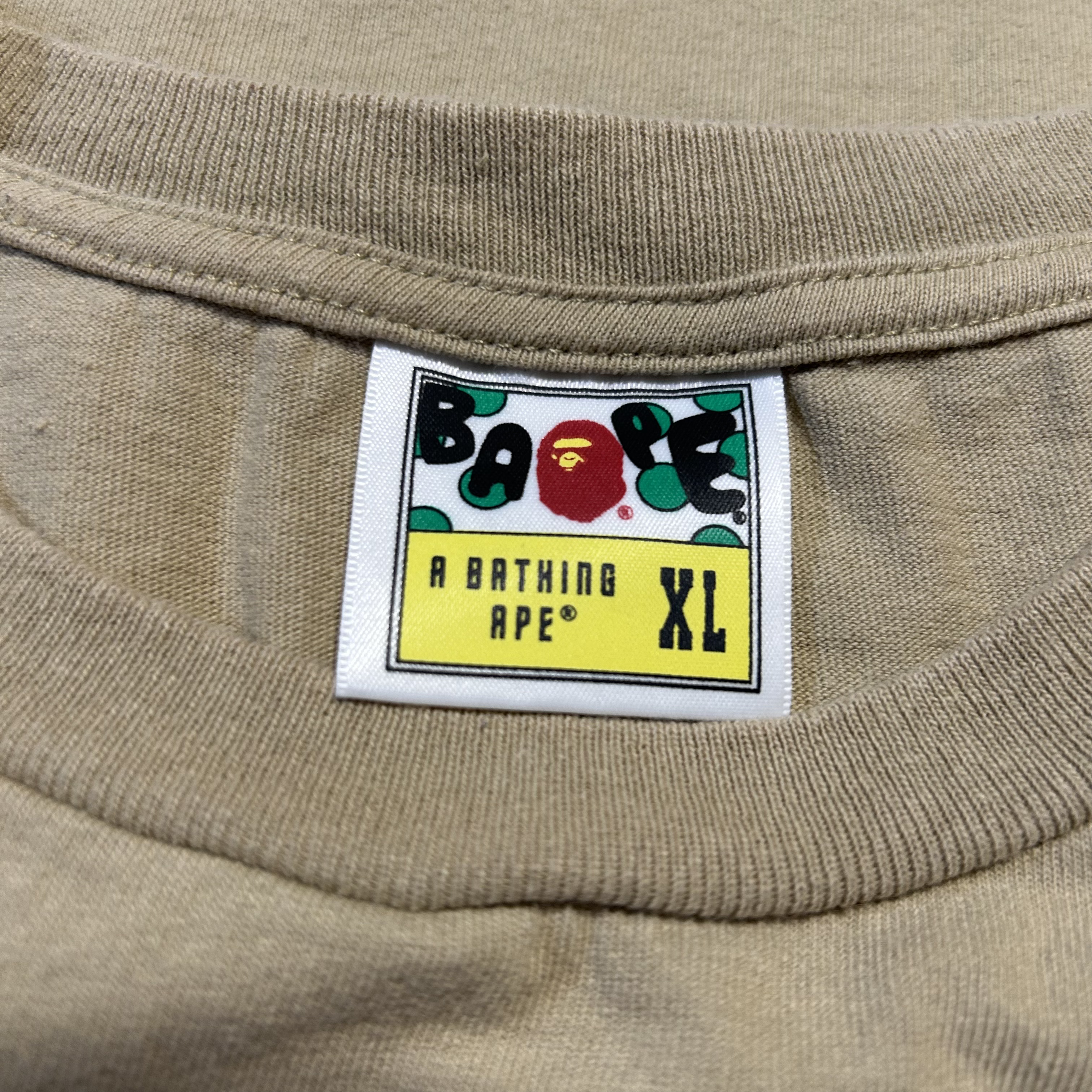 BAPE Color Camo College Tee XL Tan
