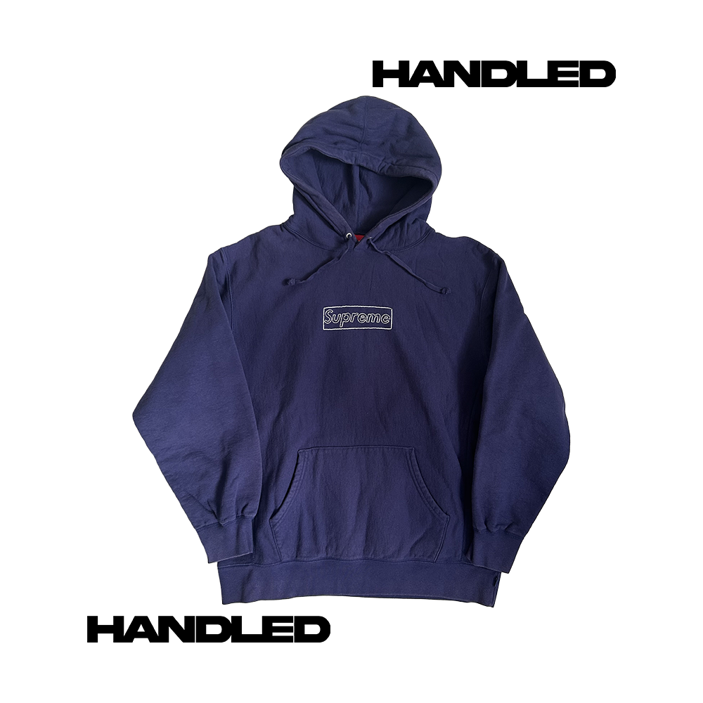 Supreme KAWS Chalk Logo Hooded Sweatshirt L Purple SS21