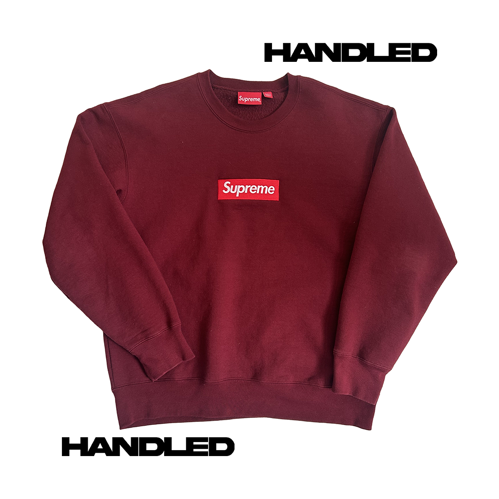 Supreme Box Logo Crewneck L Cardinal FW22