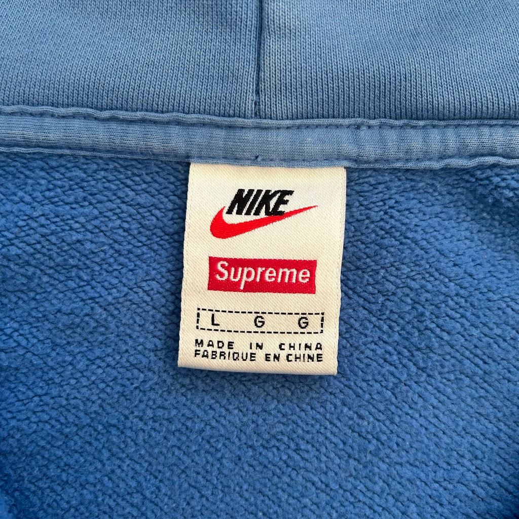 Supreme®/Nike® Half Zip Hooded Sweatshirt L Blue SS21