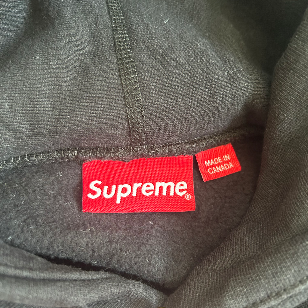 Supreme Chrome Classic Logo Hooded Sweatshirt M Black FW16
