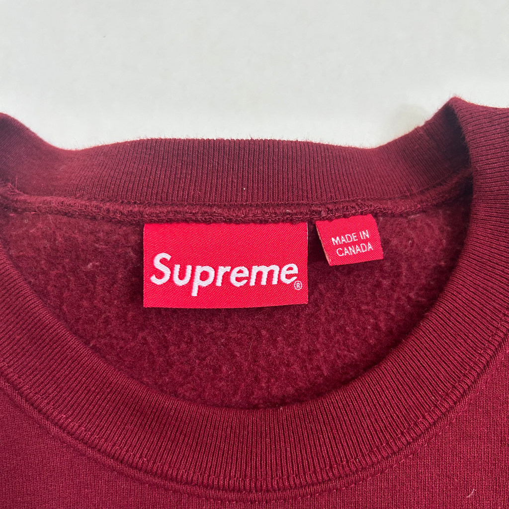 Supreme Box Logo Crewneck L Cardinal FW22