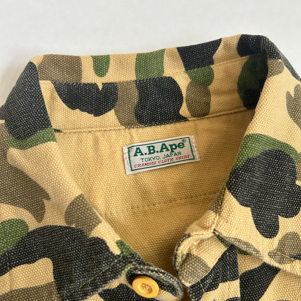 BAPE 'A.B Ape' Canvas Button Up L
