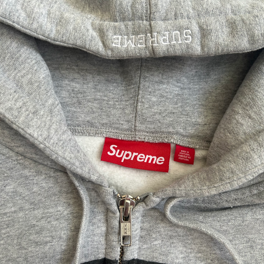 Supreme Wings Zip Up Hooded Sweatshirt L Grey SS25