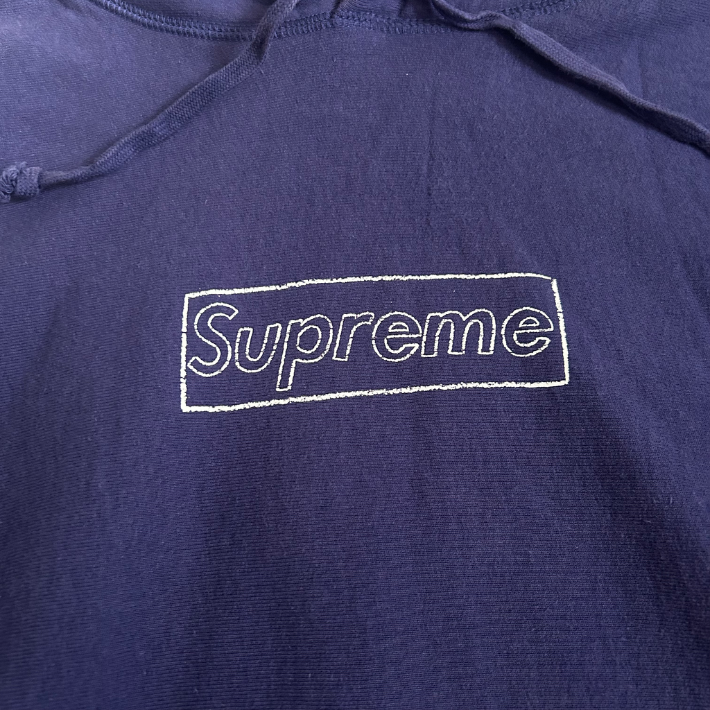 Supreme KAWS Chalk Logo Hooded Sweatshirt L Purple SS21