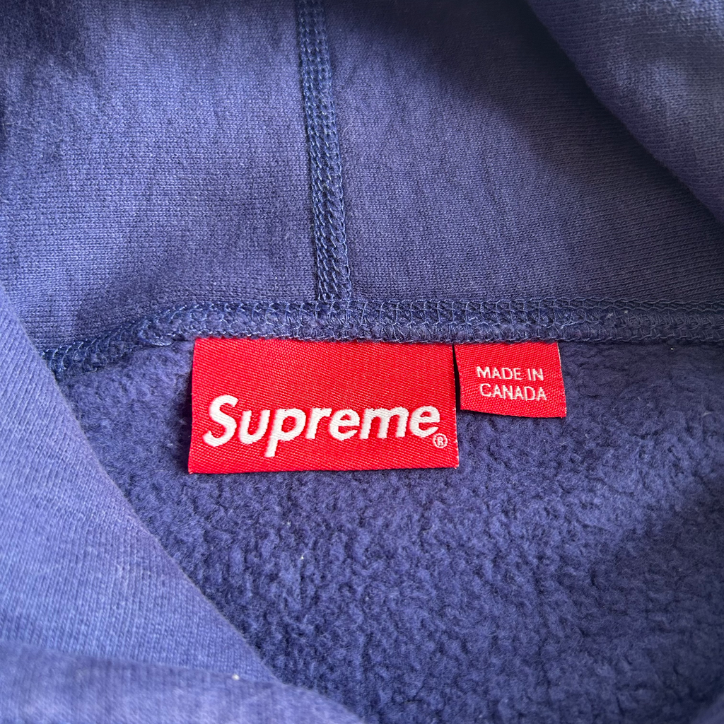 Supreme FTP Arc Hooded Sweatshirt L Washed Navy SS21