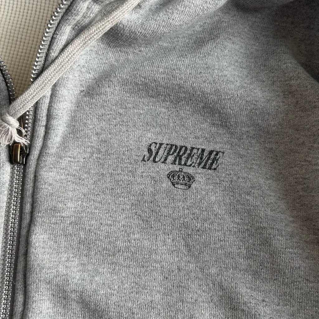 Supreme Thermal Lined Zip Up Hoodie L